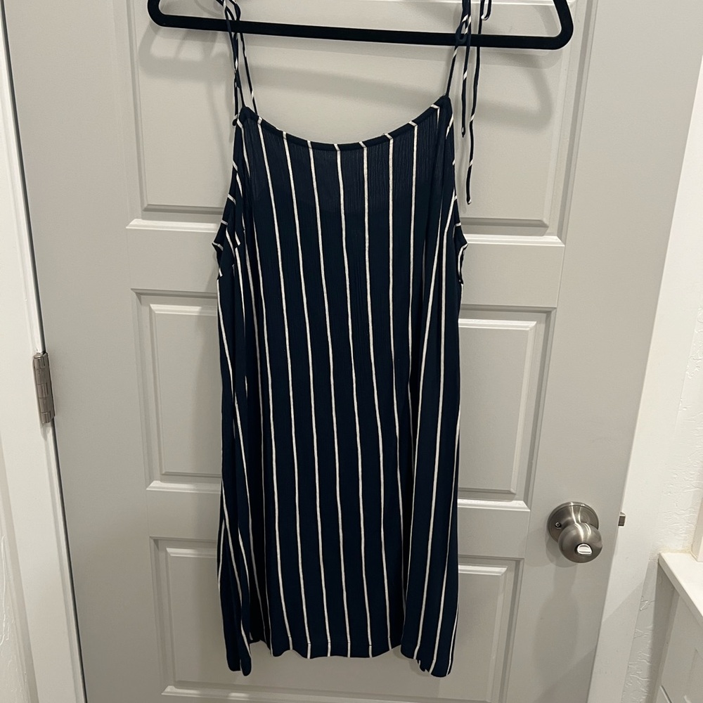Billabong Navy and Cream Striped Mini Dress